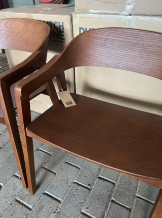 6x Eetkamerstoel Dutchbone, Westlake, Walnoot